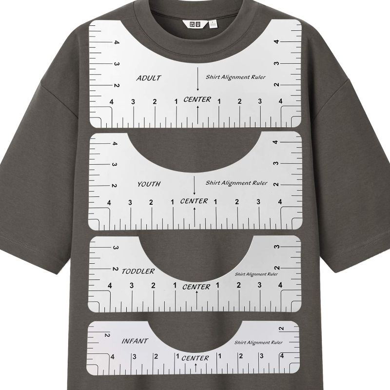 Photo 1 of 4Pcs T-Shirt Alignment Ruler, PVC Tshirt Ruler Guide, Tshirt Craft Ruler with Guide Tool, Shirt Ruler for Vinyl Alignment, Htv, Heat Transfer Vinyl
2PACK