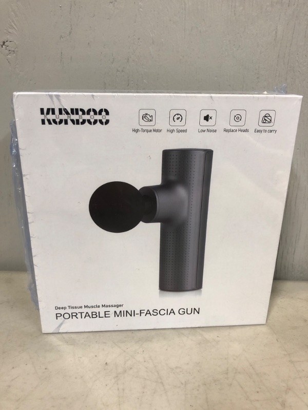 Photo 2 of KUNBOO Mini Deep Tissue Muscle Massage Gun, Percussion Massage Gun for Athletes for Pain Relief, Home Gym Office Travel---factory sealed