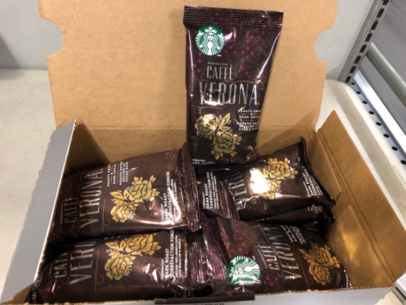 Photo 1 of 18 Pack Starbucks Verona Blend Ground Coffee 2.5 Oz Each Dark Roast ---Exp date  9-20-2022