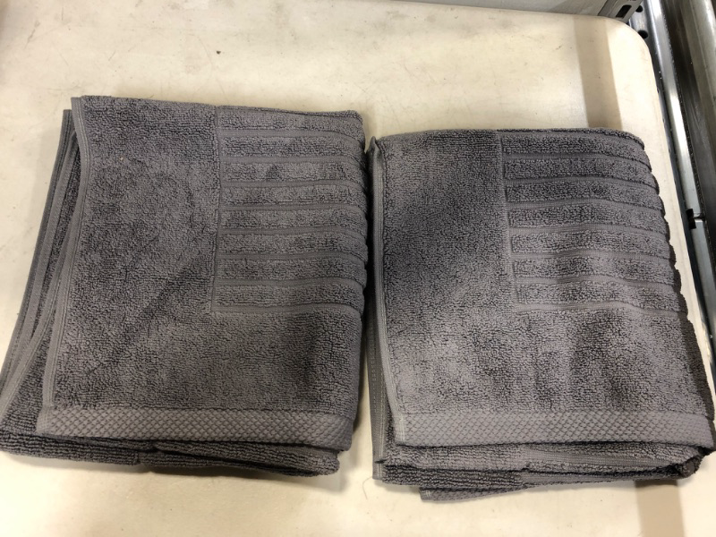 Photo 1 of  Cotton Ultra Soft 2Piece Bath Towel Set in Charcoal