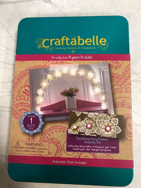 Photo 2 of Craftabelle – Twinkling Fairy Flowers Creation Kit – DIY Twinkle Lights for Bedroom – 106pc String Light Set with Accessories – DIY Arts & Crafts for Kids Aged 8 Years +
