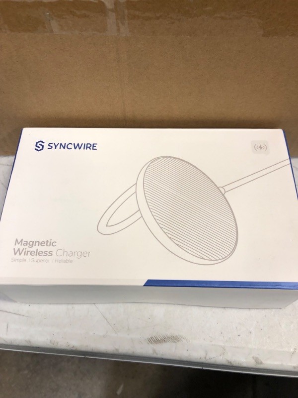 Photo 2 of Syncwire Magnetic Wireless Charger Compatible with MagSafe Charger with Kickstand and 20W USB C Wall Adapter for iPhone 13 Pro Max/13 Pro/13/13 Mini, iPhone 12 Pro Max/12 Pro/12 Mini/12, Airpods
