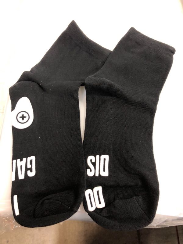 Photo 2 of Do Not Disturb I'm Gaming Socks, Novelty Funny Socks Gifts Birthday Gifts for Teenager, Men, Women, Husband, Grandpa, Husband Medium Black-gaming SIZE MEDIUM