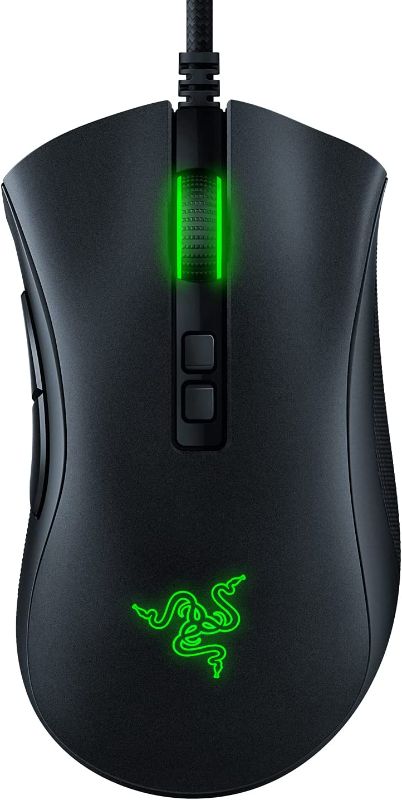 Photo 1 of FACTORY SEALED Razer DeathAdder V2 Gaming Mouse: 20K DPI Optical Sensor - Fastest Gaming Mouse Switch - Chroma RGB Lighting - 8 Programmable Buttons - Rubberized Side Grips - Classic Black
