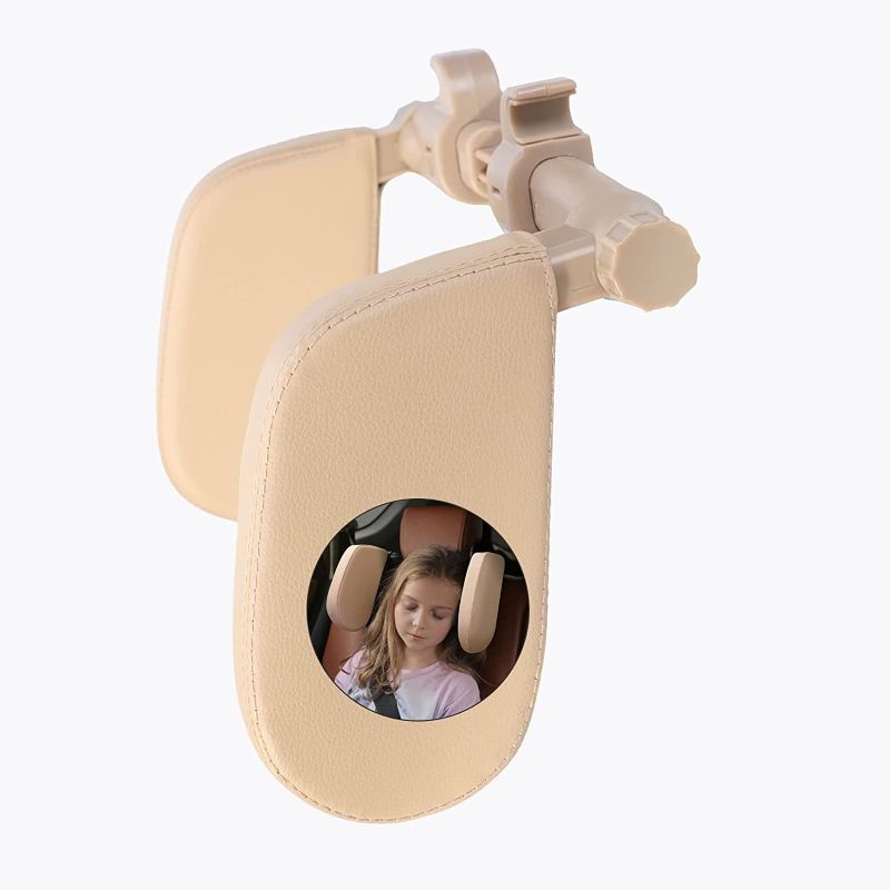 Photo 1 of [New Upgraded] Adjustable Car Sleeping Head Support for Kids, DAITSLO Neck Cushion Headrest, U-Shaped Side Wing Pillow for Children (Beige)
