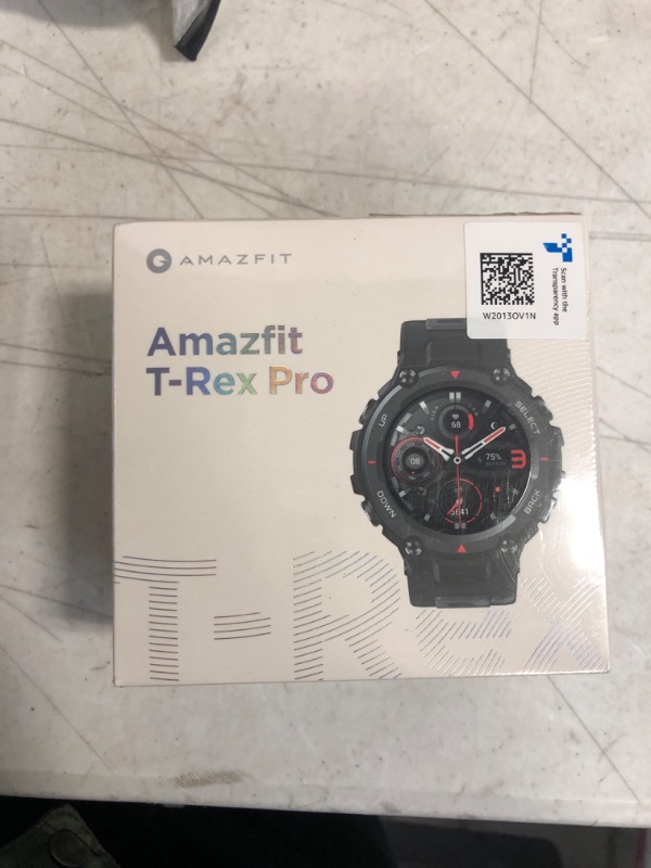 Photo 2 of FACTORY SEALED Amazfit T-Rex Pro Smart Watch for Men Rugged Outdoor GPS Fitness Watch, 15 Military Standard Certified, 100+ Sports Modes, 10 ATM Water-Resistant, 18 Day Battery Life, Blood Oxygen Monitor, Black
