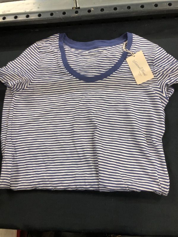 Photo 1 of Women's Short Sleeve T-Shirt Dress - Universal Thread™ Blue Striped large

