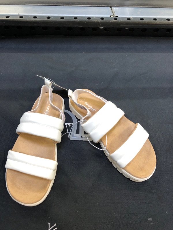 Photo 2 of Girls' Hazel Slip-on Pull-on Footbed Sandals - Cat & Jack White 3
