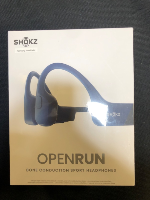 Photo 2 of Shokz OpenRun (AfterShokz Aeropex) - Open-Ear Bluetooth Bone Conduction Sport Headphones - Sweat Resistant Wireless Earphones for Workouts and Running - Built-in Mic, with Headband
