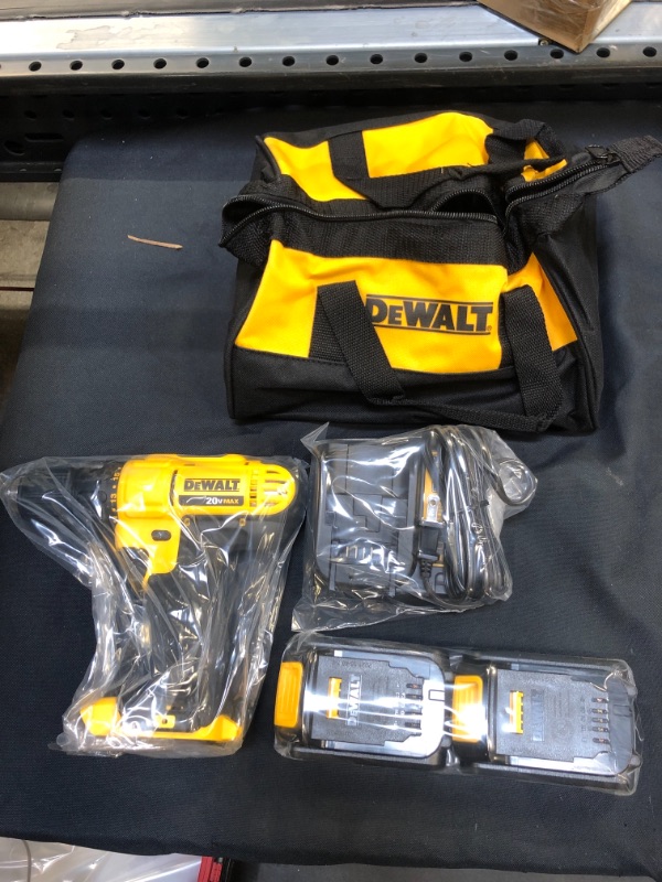 Photo 2 of DEWALT 20V Max Cordless Drill / Driver Kit, Compact, two Battery
