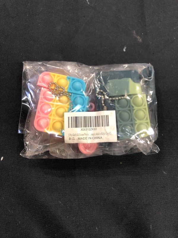 Photo 2 of 2 Pcs Soft Silicone Protective Case for AirPods 2 & 1 Pop Bubble Sensory Fidget Cute Funny Case for Couple (Set C)
