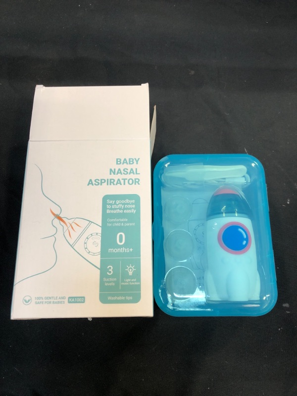 Photo 2 of Baby Nasal Aspirator - Electric Nose Sucker with USB Rechargeable, Adjustable intensities & 3 Replaceable Silicone Tips Nasal Aspirator for Baby Toddlers
