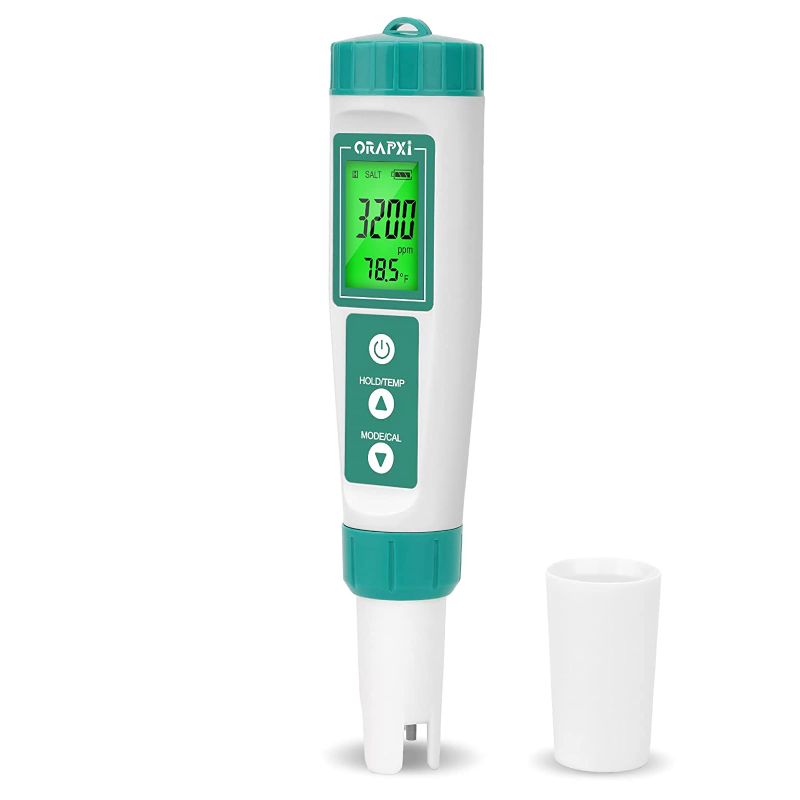 Photo 1 of ORAPXI Salt Water Pool Tester Professional Salinity Meter for Sodium Chloride Swimming Pool and Spa Salt Tester Range 0-9000ppm ( BOX HAS MINOR DAMAGE ) 
