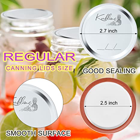 Photo 2 of 220-Count Canning Lids Regular Mouth Canning Lids for Ball, Kerr Jars, Split-Type Metal Mason Jar Lids and Secure Canning Jar Lids, 100% Fit for Regular Mouth Jars(220-Count, 70 mm) regular lids , 70---factory sealed