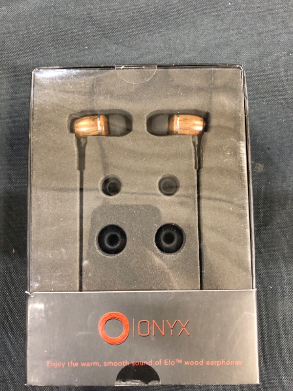 Photo 2 of Onyx Noise Cancelling in-Ear Wired Headphones with Mic, 3.5mm Plug Compatible with iPhones, iPads, Android Phones, Computers & Laptops (Blue)---factory sealed