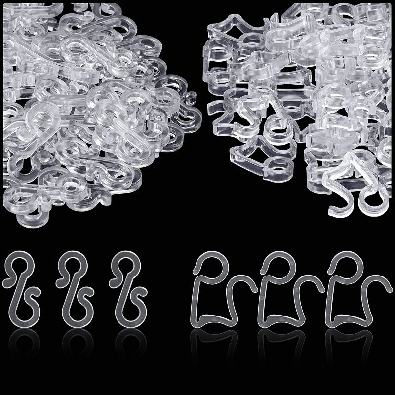 Photo 1 of Jetec 200 Pieces Christmas Light Clips Weatherproof Outdoor Lights Clip Outdoor Hang Gutter Hooks Christmas Decoration Hooks Clear Plastic Clips for Festival Decoration Outside String Lights
