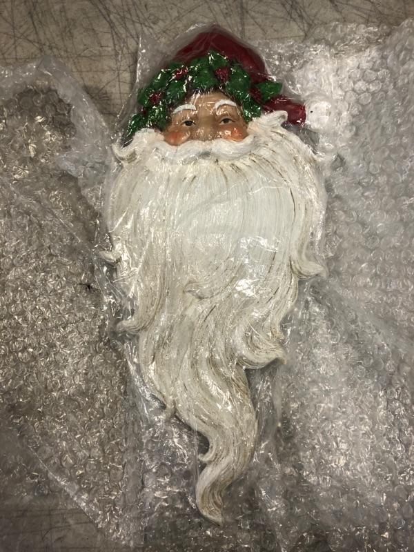 Photo 2 of Valyria LLC Transpac M2505 Classic Santa Hanging Wall Decor, 16-inch Length, Resin
