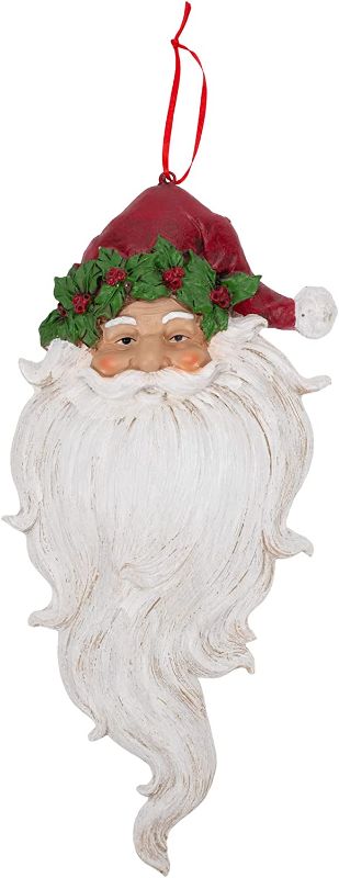 Photo 1 of Valyria LLC Transpac M2505 Classic Santa Hanging Wall Decor, 16-inch Length, Resin
