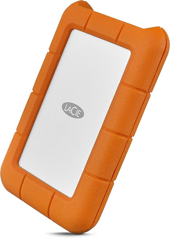 Photo 1 of LaCie Rugged USB-C 1TB External Hard Drive Portable HDD USB 3.0 – Drop Shock Dust Rain Resistant Shuttle Drive, for Mac and PC Computer Desktop Workstation Laptop, 1 Month Adobe CC (STFR1000800)
