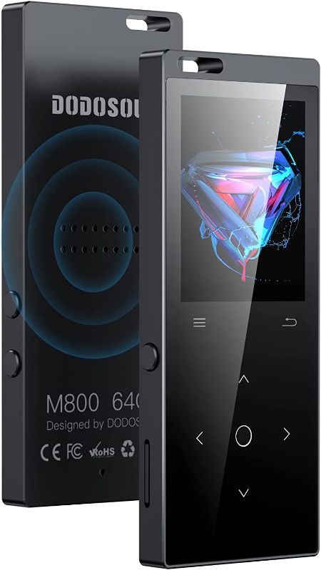 Photo 1 of 64GB MP3 Player, Music Player with Bluetooth 5.2, Shuffle, Single Loop, FM Radio, Built-in HD Speaker, Voice Recorder, Mini Design, HiFi Sound, Ideal for Sport, Earphones Included
