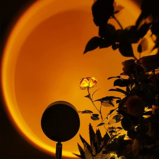 Photo 1 of Sunset Red Projection Lamp Projector Led Sun Lights Lamp,180 Degrees Rotation Rainbow Projector Lamp Light,Romantic Led Light for Kids Adults, Sunset Light for Home Party Living Room Bedroom Decor
