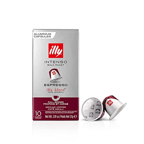 Photo 1 of 2PACK - illy Espresso Single Serve Coffee Capsules compatible with Nespresso Machines, 100% Arabica Bean Signature Italian Blend, Intenso Dark Roast, 10 Count -  EXP: 12/19/2022
