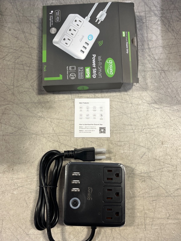 Photo 2 of Gosund Smart Power Strip Work With Alexa Google Home,WiFi Outlets Surge Protector With 3 USB 3 Charging Port For Cruise Ship Travel Multi Plug Extender,10A