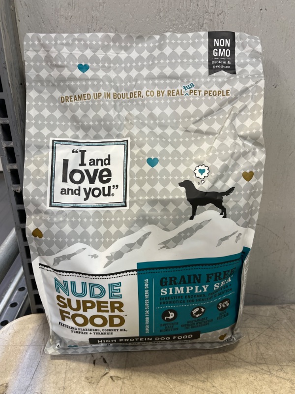 Photo 2 of "I and love and you" Nude Superfood Dry Dog Food - Grain Free Kibble, Prebiotics & Probiotics & Digestive Enzymes for Large and Small Dogs (Variety of Flavors) - EXP: 08/07/2023
