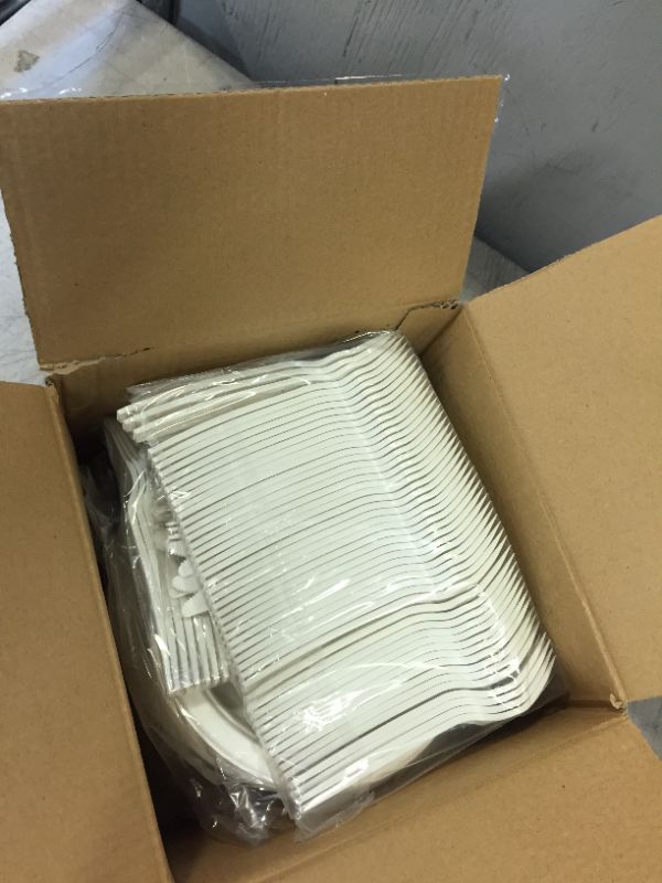 Photo 2 of [250 Pcs] Compostable Paper Plates Set, VIOBIO 50 Guests Disposable Dinnerware Set