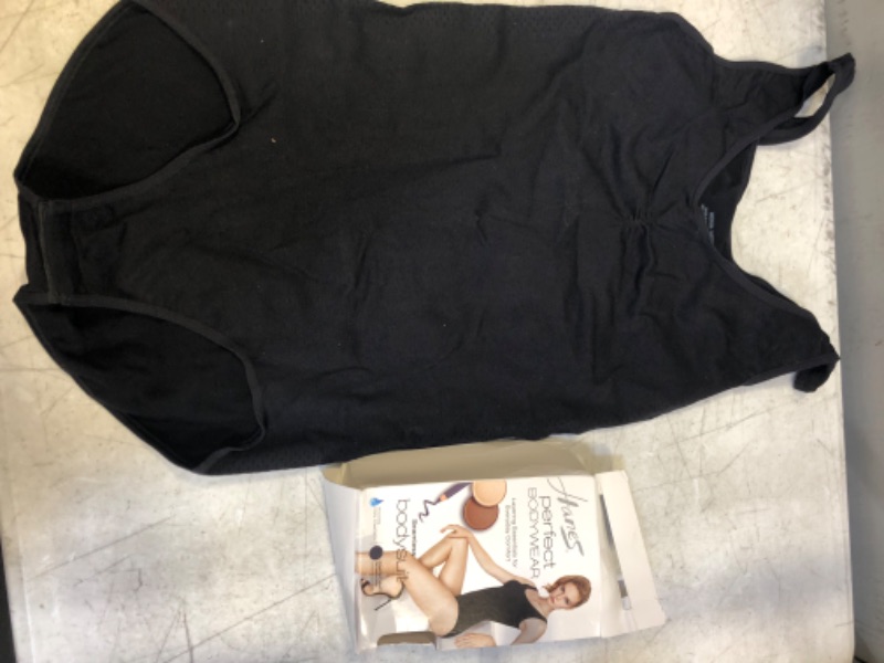 Photo 3 of Hanes Women's Perfect Bodywear Seamless Bodysuit HST009 M Black SIZE M