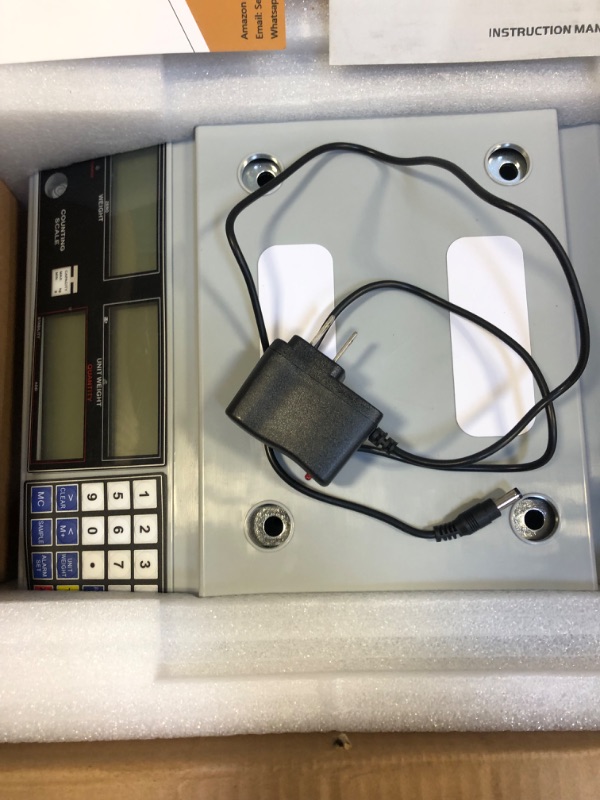Photo 3 of Bonvoisin Industrial Counting Scale Digital Scale for Parts and Coins kg/g/lb Electronic Gram Scale Inventory Counting Scale Industrial Parts Coins Piece Counting Scale (30kg/66lb, 1g)**WEIGHT PLATE MISSING**