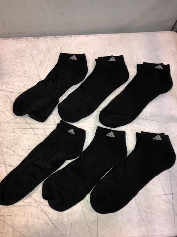 Photo 2 of (6 PACK) ADIDAS LOW CUT BLACK SOCKS 