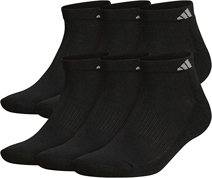 Photo 1 of (6 PACK) ADIDAS LOW CUT BLACK SOCKS 