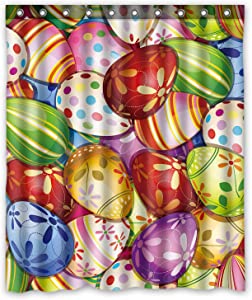 Photo 1 of ZHANZZK Custom Happy Easter Colorful Egg Shower Curtain 60x72 inches
