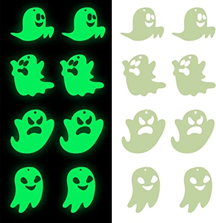 Photo 2 of 16 Pcs Halloween Glowing Ghost, Hanging Glowing Ghost Halloween Ghost Glowing Ghost for Halloween Indoor Yard Outdoor Decor Halloween Party Supplies - Factory Seal