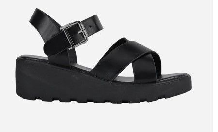 Photo 1 of Cleated Cross Strap Wedge Sandals | KELON1 -- Size 9