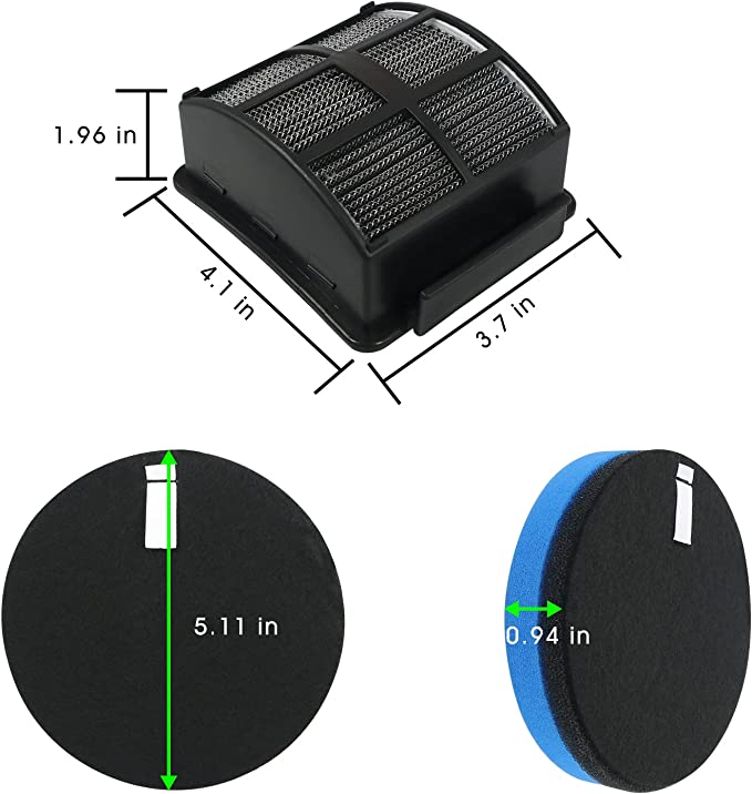 Photo 2 of 2998 Filters 2+4 Pack Compatible with Bissell 2998 Multiclean Lift-Off Pet Vacuum and Bissell 2998 2999 2849 3000 3057 28524 2920 3059 3399 2852 3125W Vacuum, Part Number 1625641, 1603437, 1601972