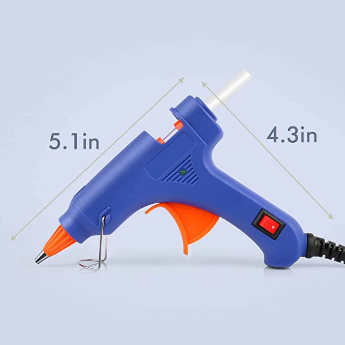 Photo 2 of Hot Glue Gun, Mini Hot Glue Gun kit with 30pcs Glue Gun Sticks, Fast Heating Small Glue Gun, Anti-Drip Glue Gun for Kids DIY School Craft Projects and Quick Home Repairs, 20W (Basic Material)