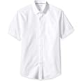 Photo 1 of Amazon Essentials Men's Slim-Fit Short-Sleeve Pocket Oxford Shirt Sz L