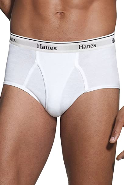 Photo 1 of Hanes Classics Men's Tagless No Ride up Briefs with Comfort Flex Waistband (White, 4XL, 3 Pack)
