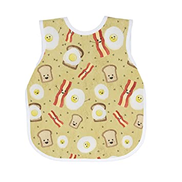 Photo 1 of BapronBaby Eggs & Bacon Bapron - Soft Waterproof Stain Resistant Bib - Machine Washable - 6m - 5yr - (Sz Preschool 3-5yrs)
