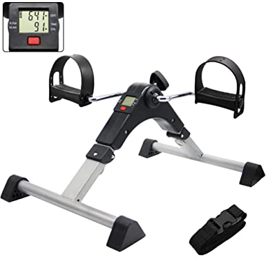 Photo 1 of Hausse Folding Exercise Peddler Portable Pedal Exerciser with Electronic Display, Black
