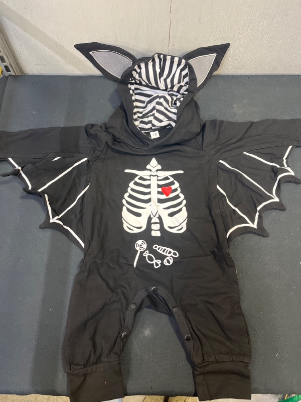 Photo 1 of INFANT BOY/GIRL HALLOWEEN HOODIE ROMPER JUMPSUIT - SIZE: 6-12 MOS