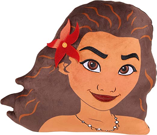Photo 1 of 2CT - Disney Princess Character Head 12.5-Inch Plush Moana, Soft Pillow Buddy Toy for Kids, by Just Play
