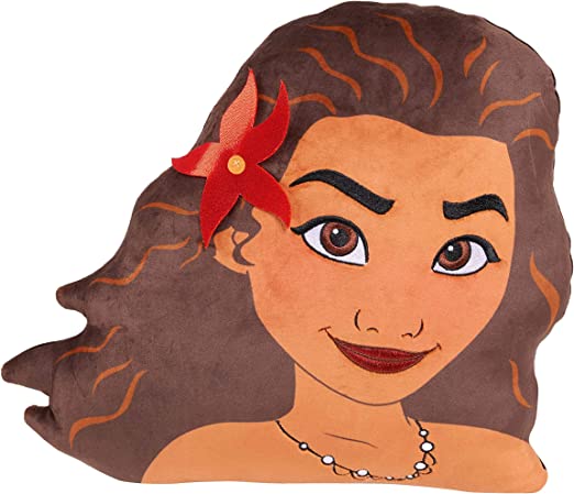 Photo 1 of 3CT - Disney Princess Character Head 12.5-Inch Plush Moana, Soft Pillow Buddy Toy for Kids, by Just Play
