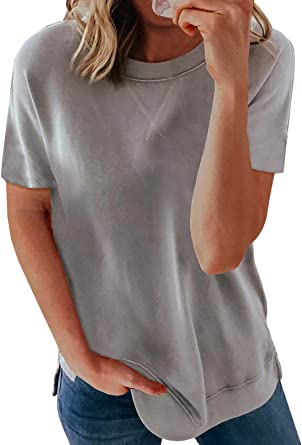 Photo 1 of FARYSAYS Women's Casual Short Sleeve Crewneck T-Shirts Loose Basic Tee Tops***SIZE S