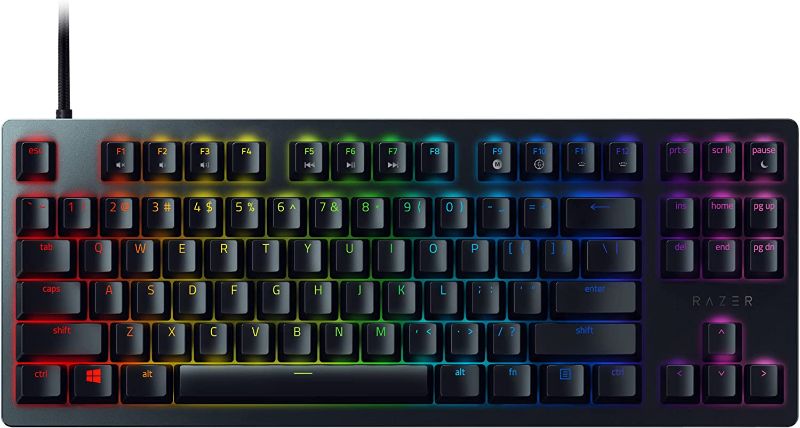 Photo 1 of Razer Huntsman Tournament Edition TKL Tenkeyless Gaming Keyboard: Fast Keyboard Switches - Linear Optical Switches - Chroma RGB Lighting - PBT Keycaps - Onboard Memory - Classic Black *** 2nND CHANCE ITEM