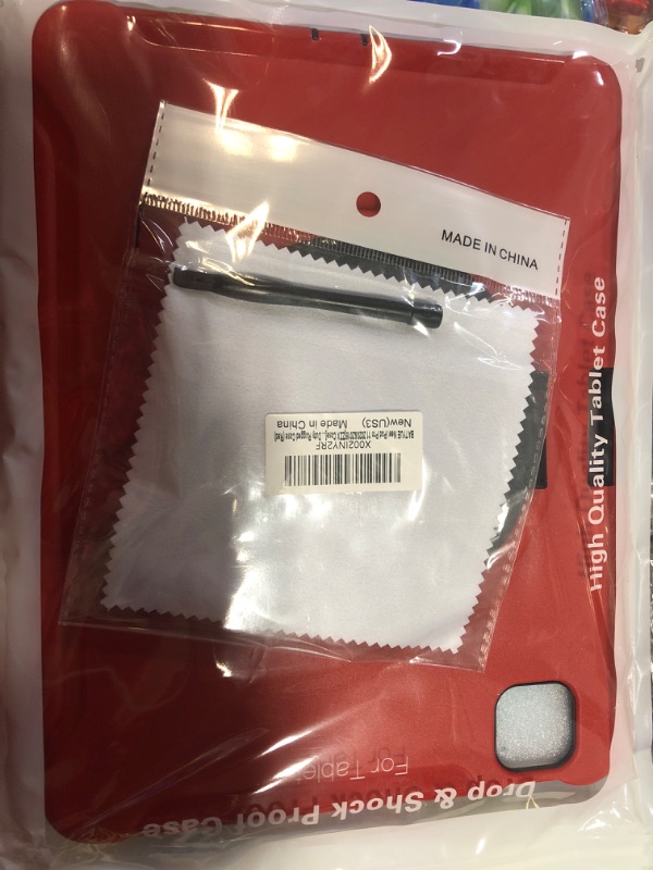 Photo 2 of iPad Air 5th/4th Generation Case 10.9 inch 2022/2020, iPad Pro 11" 4th/3rd/2nd/1st Gen Case 2022/2021/2020/2018, with Pencil Holder+Kickstand (Red)
