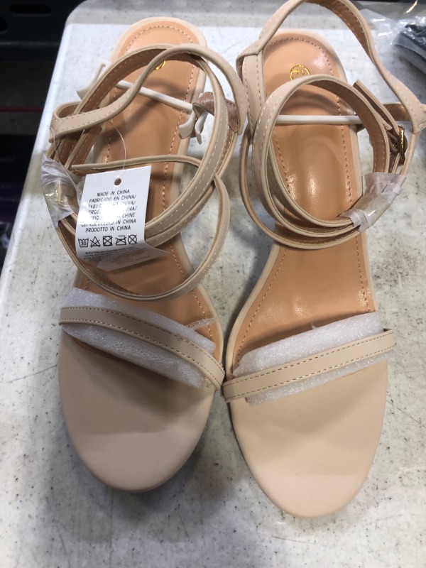 Photo 1 of Women's Wrap Heeled Sandals Strappy Open Toe 3 Inch Stiletto Shoes-SIZE 7.5