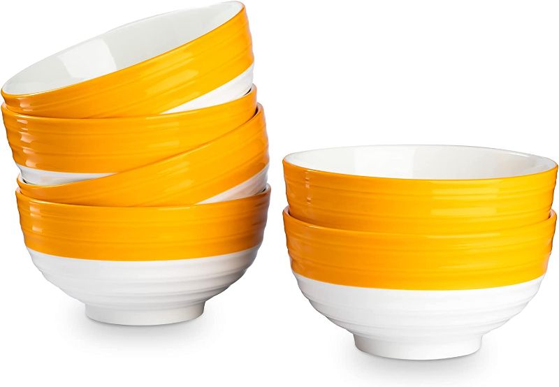 Photo 1 of  Soup Bowl Set Large Capacity for Ramen, Udon, Soba, Pho and Soup for Asian Cuisine Set of 6 (Orange)
UNOPENED BOX